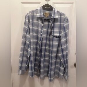 Daniel Cremieux Navy and White Checkered Shirt